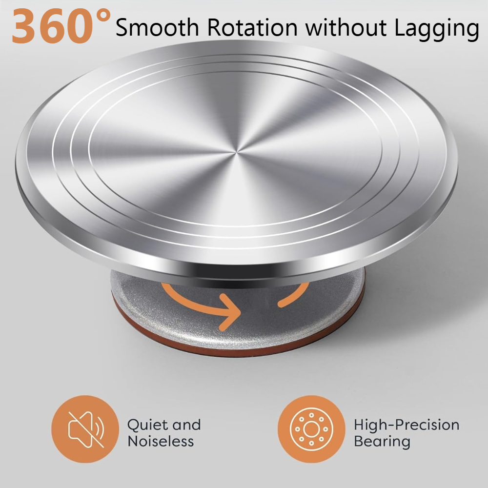 Aluminium Cake Turntable Set w - Cupcake Stand Tier 评论和价格