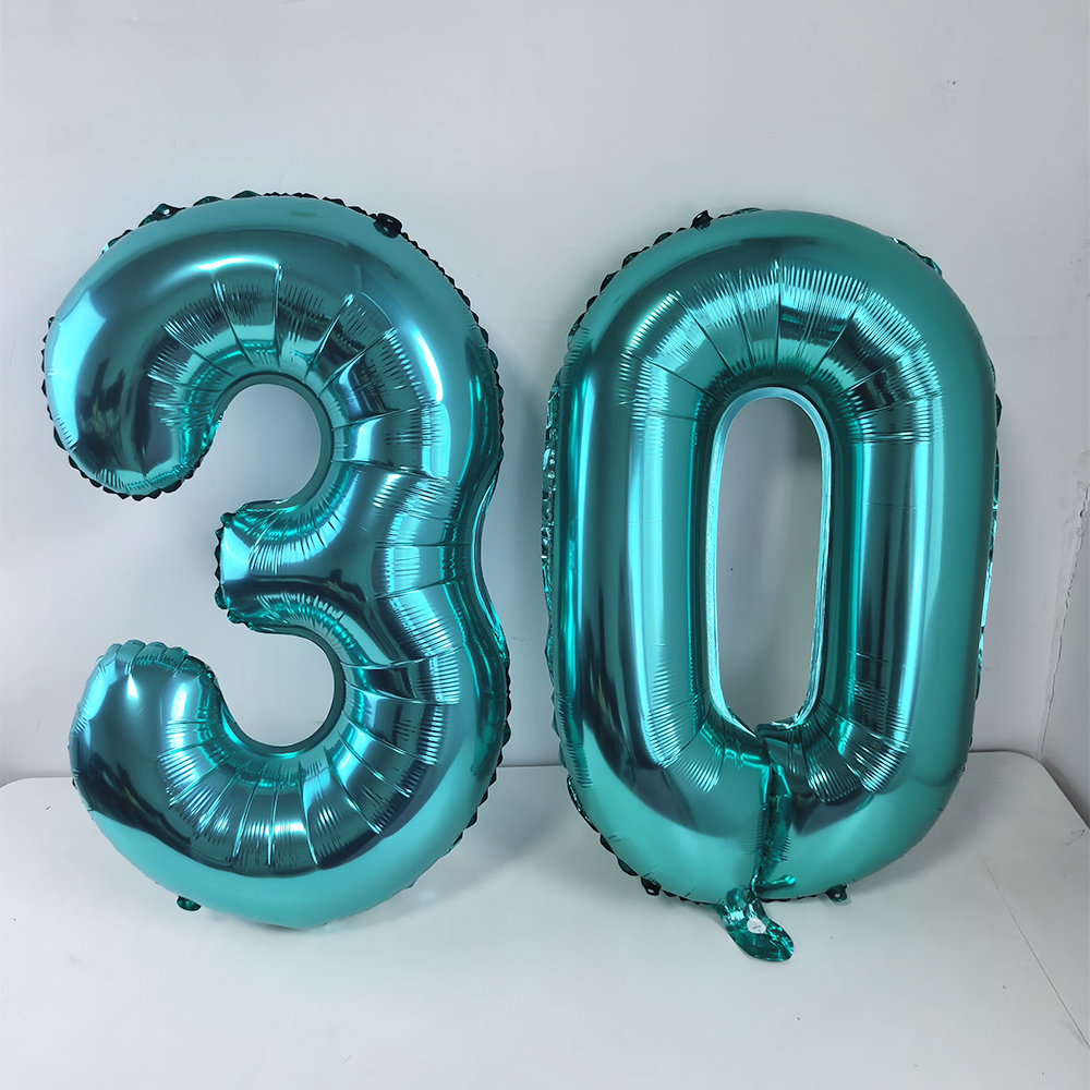 32inch Teal Blue Number 18 Bal - Balloon Pump Hand 评论和价格