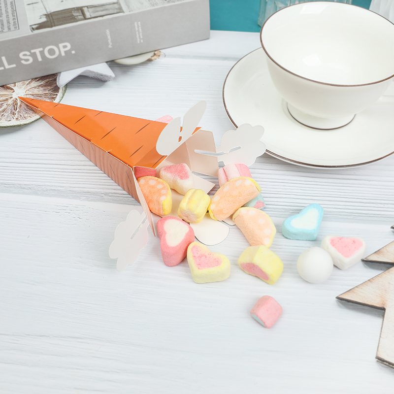10Pcs Creative Carrot Paper Ca - Cotton Candy Cone 评论和价格