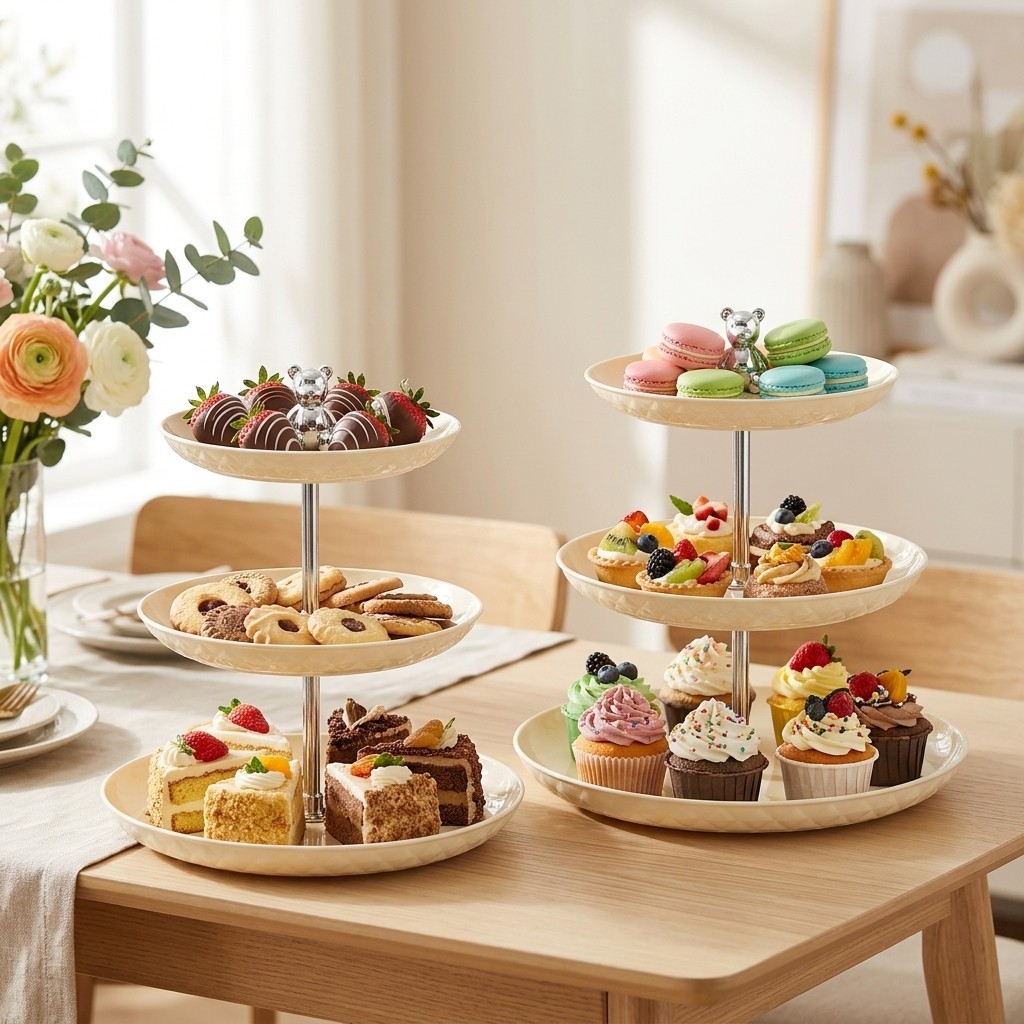 2/3 Tier Plastic Cupcake Stand - Cupcake Stand Tier 评论和价格