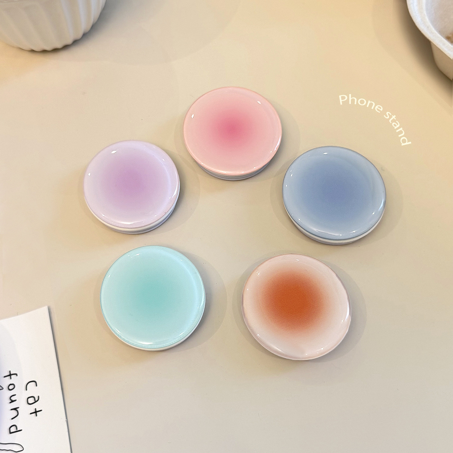 Ins Style Gradient Phone Grip  - Event Support 评论和价格