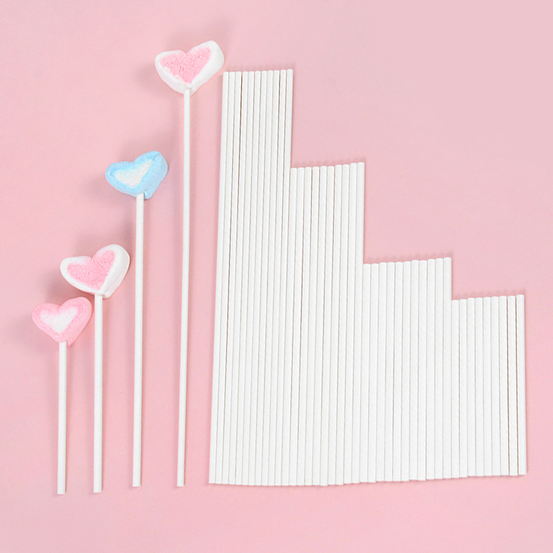 100pcs Solid Core White Paper  - Cotton Candy Cone 评论和价格
