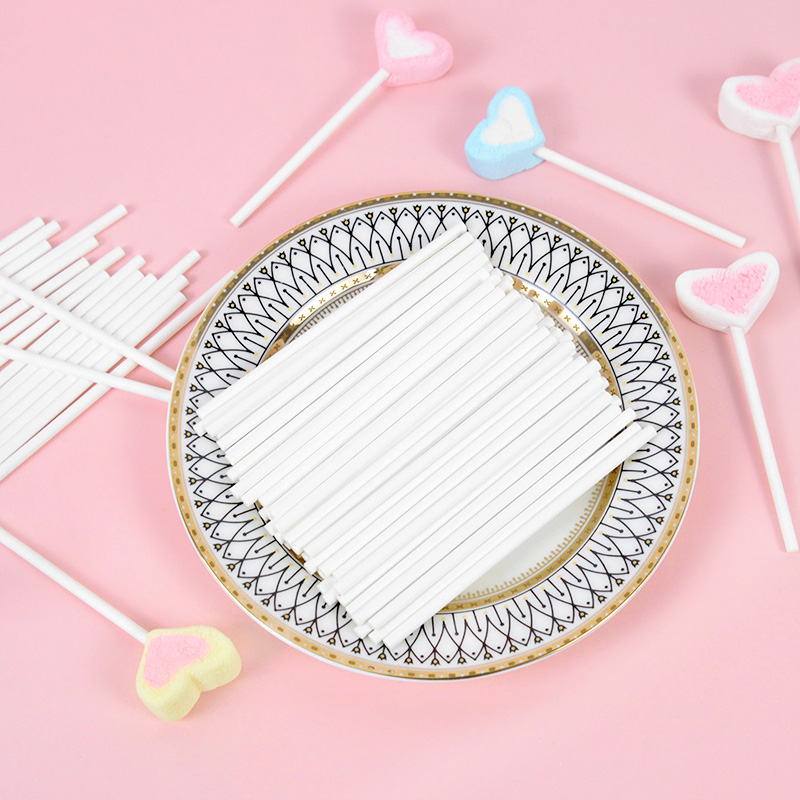 100pcs Solid Core White Paper  - Cotton Candy Cone 评论和价格