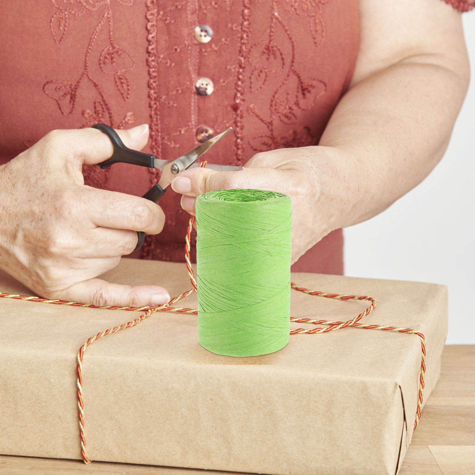 Raffia Paper String Flat Color - Papercraft Supply Ribbon 评论和价格