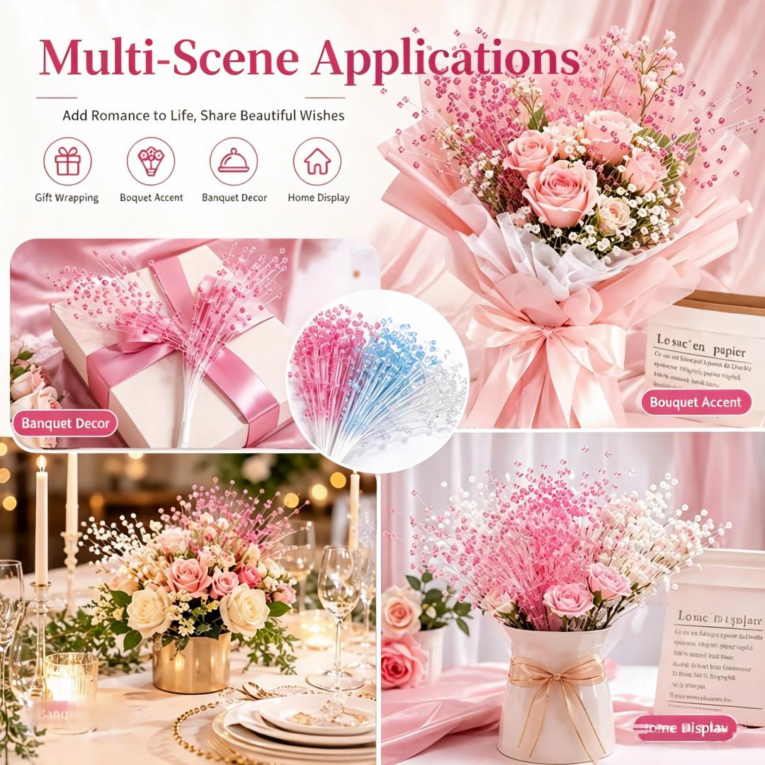 100PC 4mm x 24cm Spurting Whit - Centerpiece Stick 评论和价格