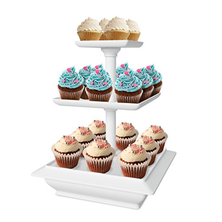 3-Tier Cupcake Stand - Square  - Cupcake Stand Tier 评论和价格