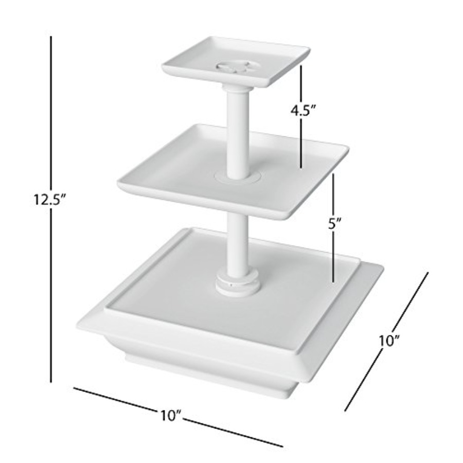 3-Tier Cupcake Stand - Square  - Cupcake Stand Tier 评论和价格